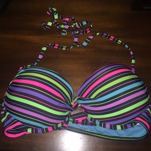 Multi colored swim top